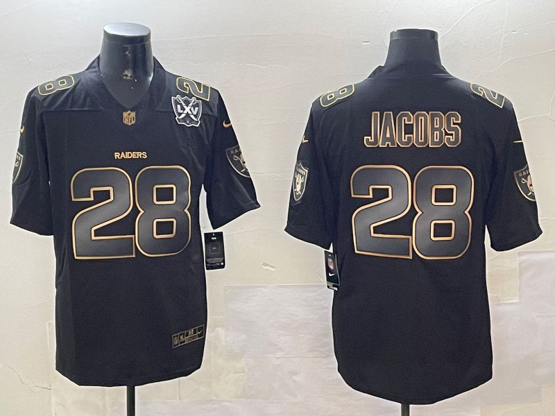 Men Oakland Raiders #28 Jacobs Black Gold 2024 Nike Limited NFL Jersey style 0108->oakland raiders->NFL Jersey